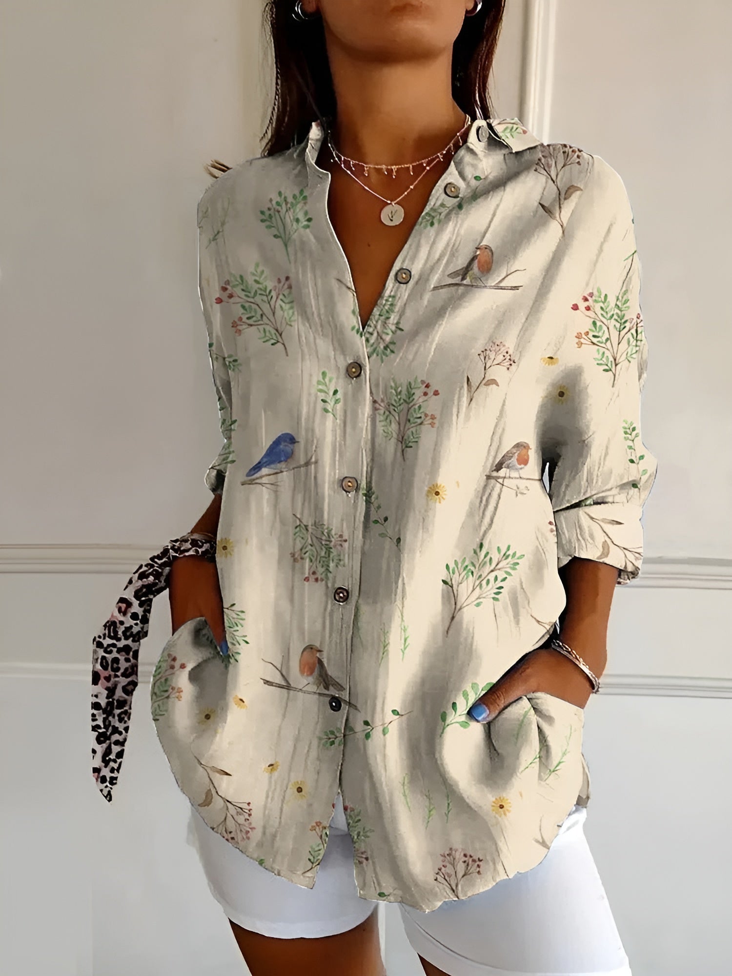 Charlotte – Elegant Long-Sleeved Button-Down - Image 4
