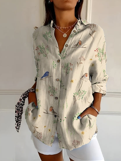 Verena – Women Floral Whimsical  Print Blouse - Image 5