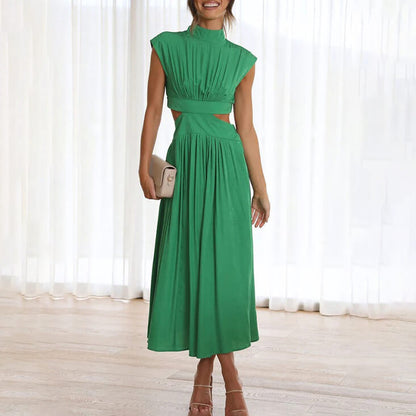 Christina – Women Elegant Cut-Out Midi Dress - Image 1