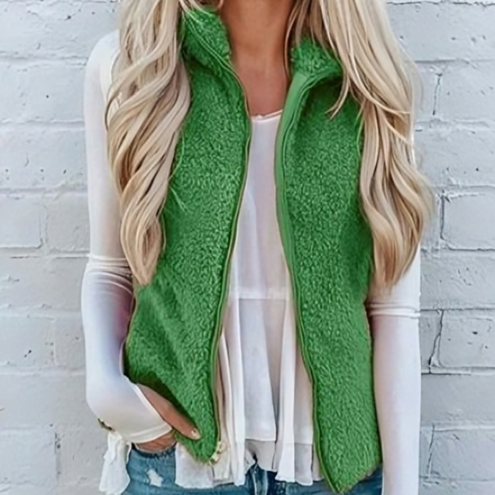 Mira – Damska kamizelka o miękkiej, teksturowanej strukturze idealna na sezon przejściowy