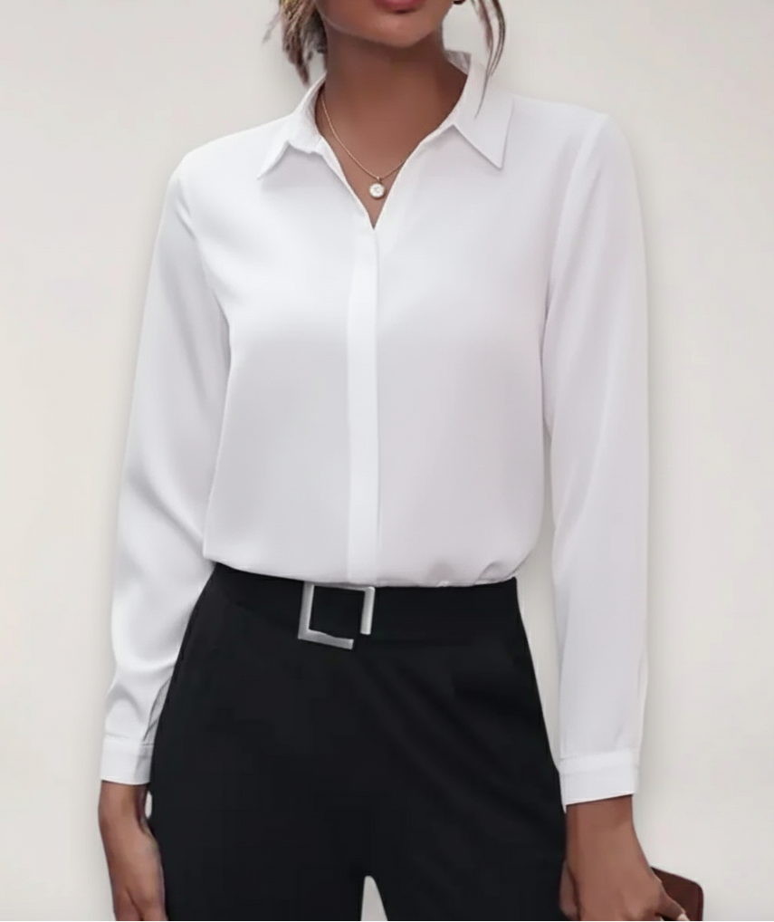Sarah – Damen-Bürobluse mit Knöpfen für den Frühling - Image 5