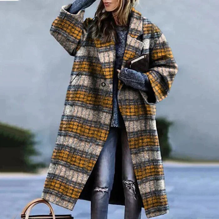 Olivia – Oversize płaszcz wełniany damski o nowoczesnym kroju