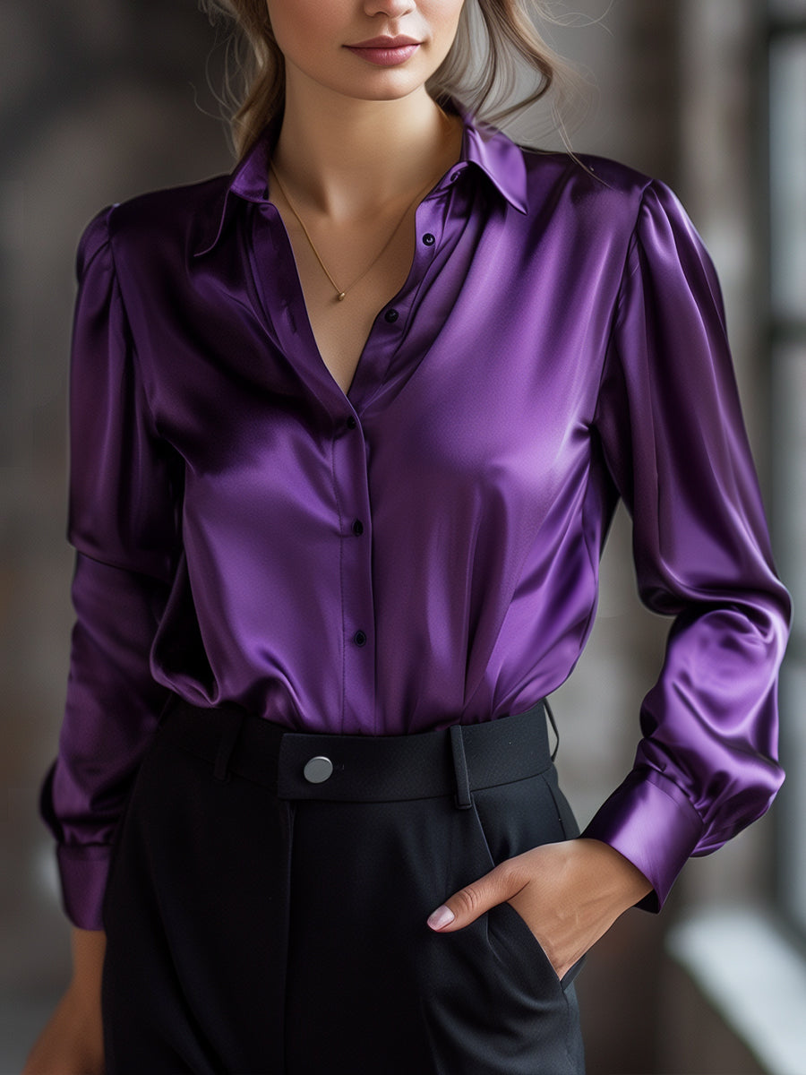 Vanessa – Elegant Satin Blouse for Women - Image 7