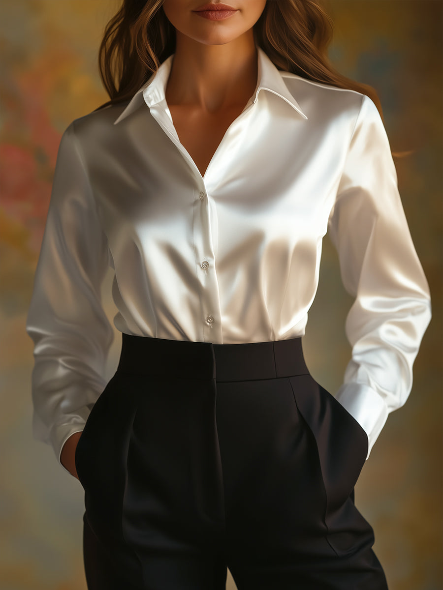 Vanessa – Elegant Satin Blouse for Women - Image 8