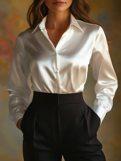 Vanessa – Elegant Satin Blouse for Women - Image 8