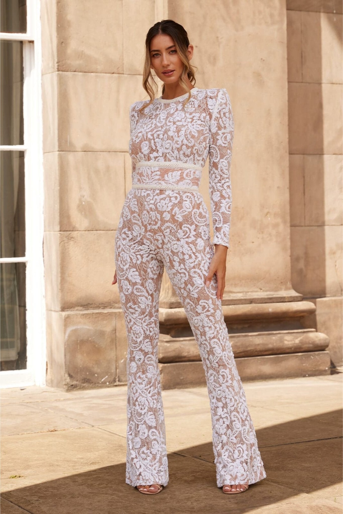 Julia –  Sequin Lace Long Sleeve Jumpsuit - Image 6
