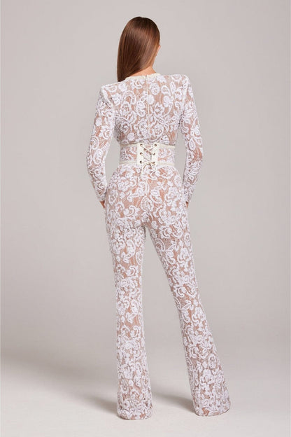 Julia –  Sequin Lace Long Sleeve Jumpsuit - Image 9