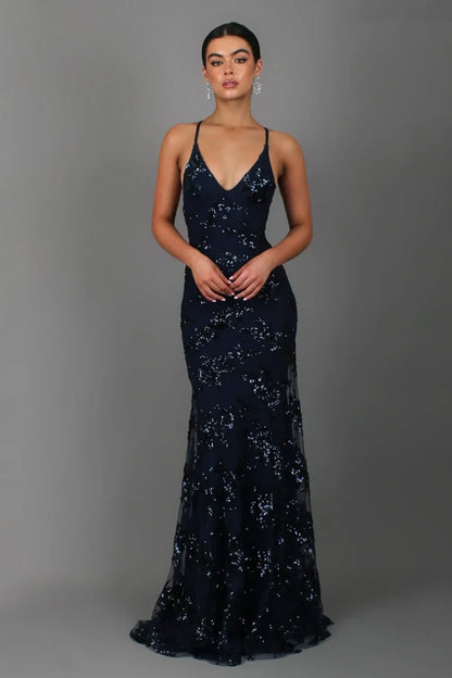 Lisa – Elegant Women's Sequin Maxi Dress  - Image 1