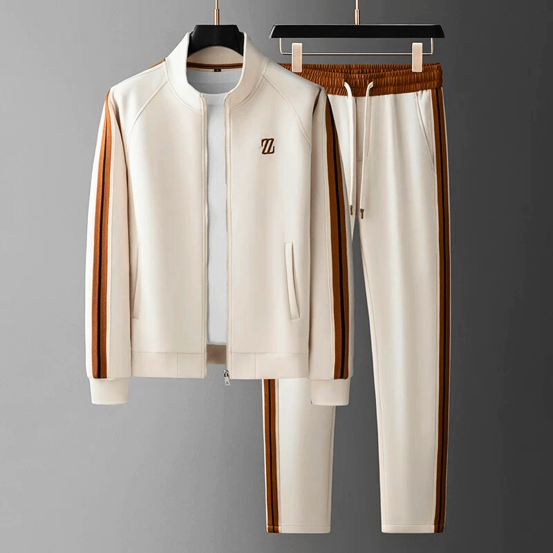 Dres damski z kurtką i spodniami, sportowy styl z detalami - 10 - Livia-Moda