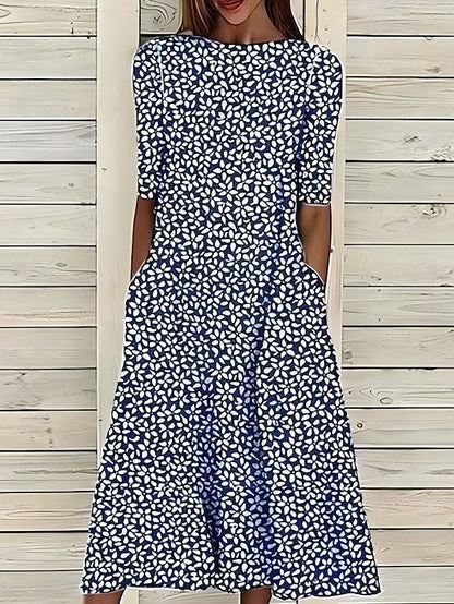 Yvonne – Elegant Coastal Floral Dress for Women - Image 4